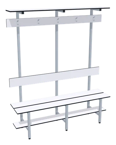 Banco de pared con perchero