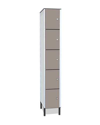 Taquilla fenólica de 5 puertas