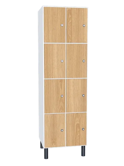 Taquilla de melamina de 8 puertas · 2 cuerpos de 4