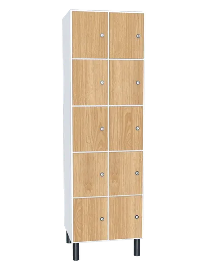 Taquilla de melamina de 10 puertas · 2 cuerpos de 5