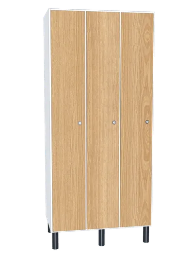 Taquilla de melamina de 3 puertas · 3 cuerpos de 1