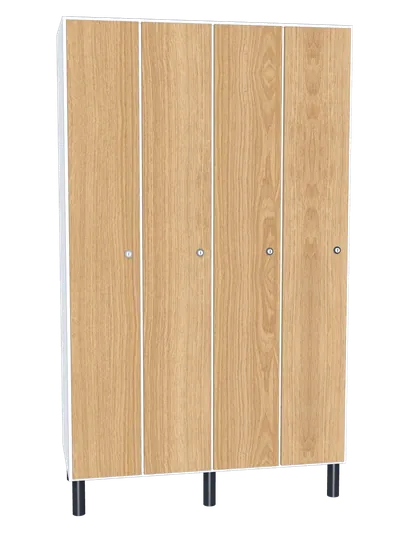 Taquilla de melamina de 4 puertas · 4 cuerpos de 1