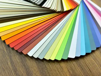 Muestrario de colores de tablero compacto fenólico HPL