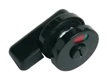 Condena de nylon negro con indicador de libre y ocupado