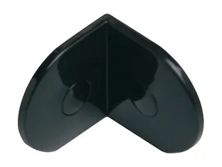 Escuadra de nylon negro para unir dos tableros en ángulo