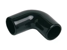 Unión en codo de nylon negro para el tubo