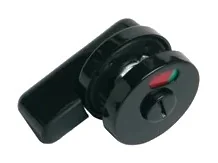 Condena de nylon negro con indicador de libre y ocupado