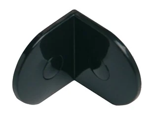 Escuadra de nylon negro para unir dos tableros en ángulo