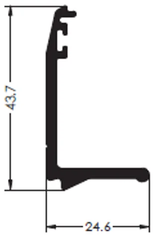 Perfil Presor de aluminio para mampara de cristal - Bellum Logistics