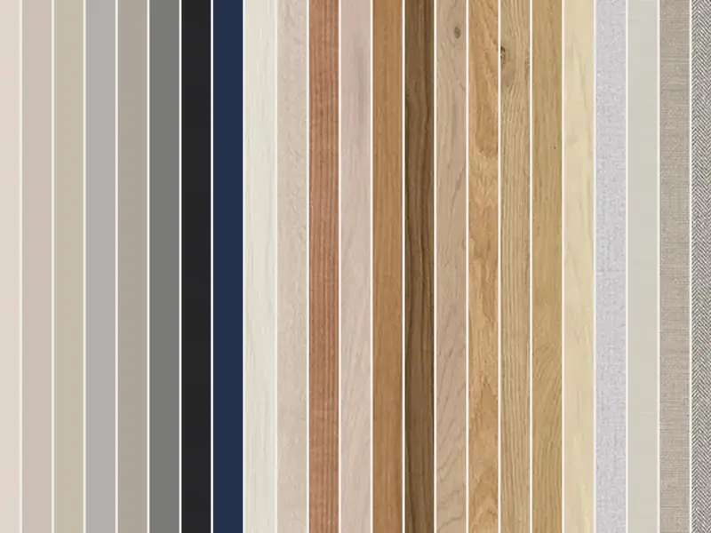 Carta de colores de la melamina