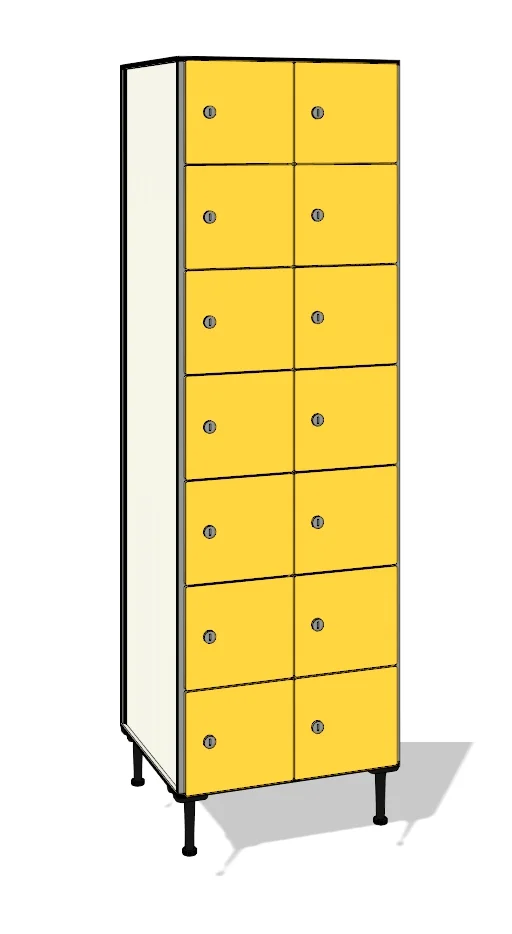 TFN27 totalmente elaborada con tablero de resinas fenólicas y perfilería estabilizadora de aluminio.