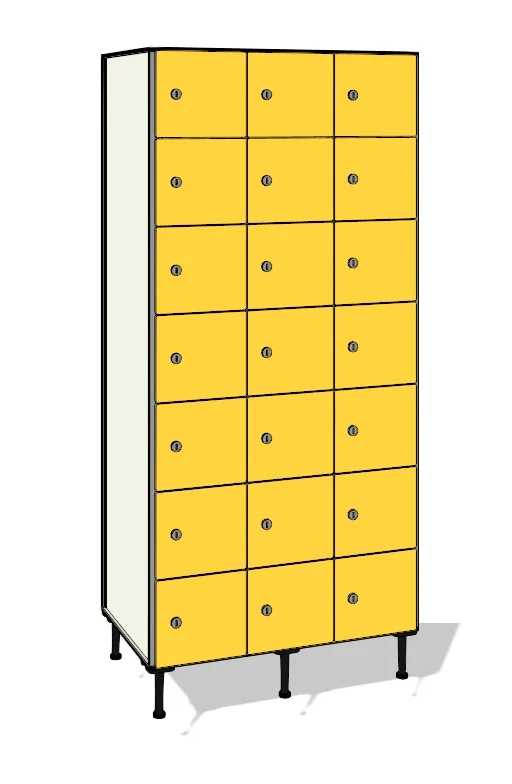 TFN37 totalmente elaborada con tablero de resinas fenólicas y perfilería estabilizadora de aluminio.