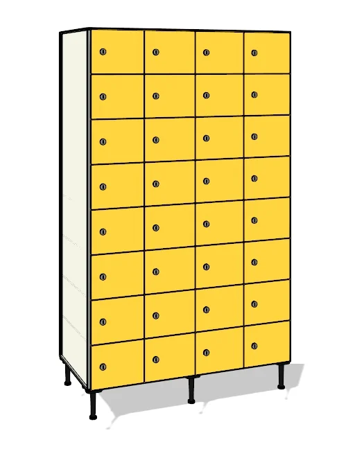 TFN48 totalmente elaborada con tablero de resinas fenólicas y perfilería estabilizadora de aluminio.