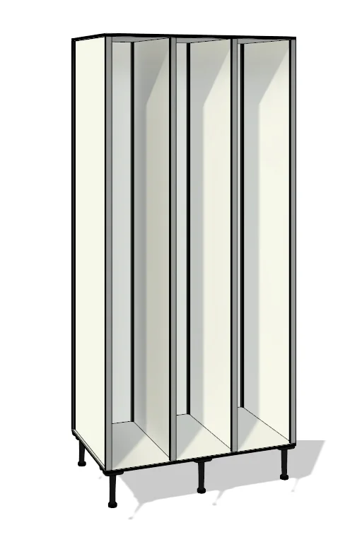 TFX31 totalmente elaborada con tablero de resinas fenólicas y perfilería estabilizadora de aluminio.