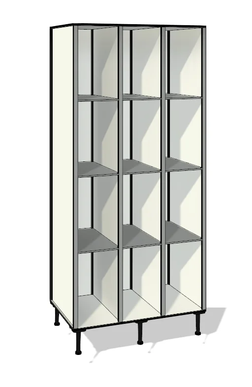 TFX34 totalmente elaborada con tablero de resinas fenólicas y perfilería estabilizadora de aluminio.