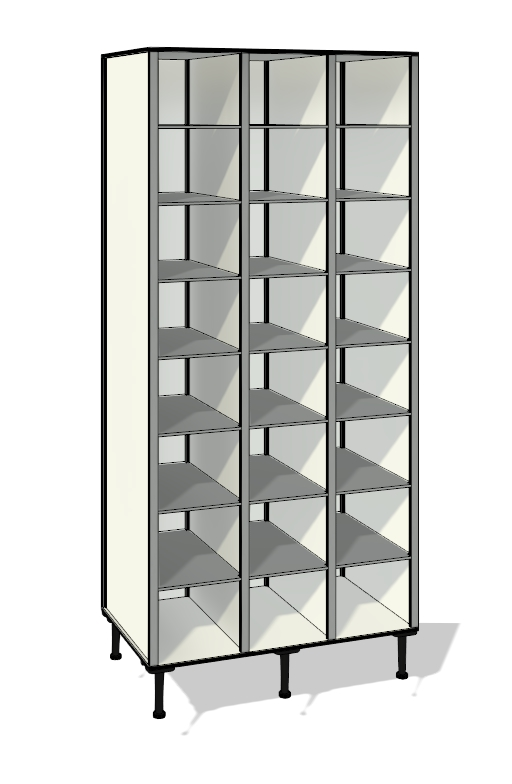 TFX38 totalmente elaborada con tablero de resinas fenólicas y perfilería estabilizadora de aluminio.