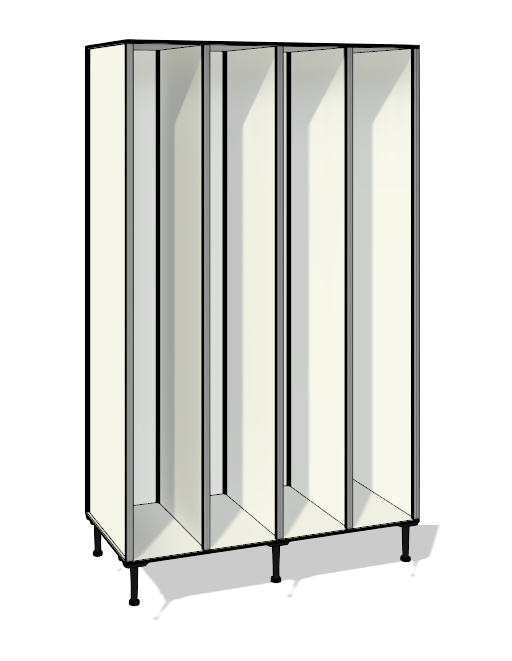 TFX41 totalmente elaborada con tablero de resinas fenólicas y perfilería estabilizadora de aluminio.