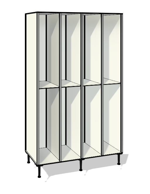TFX42 totalmente elaborada con tablero de resinas fenólicas y perfilería estabilizadora de aluminio.