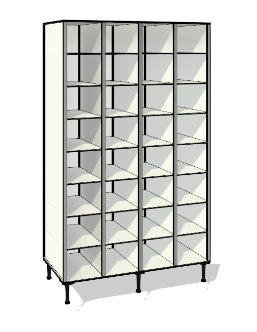 TFX48 totalmente elaborada con tablero de resinas fenólicas y perfilería estabilizadora de aluminio.